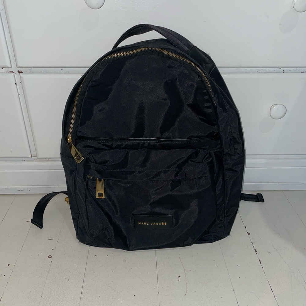 marc jacobs leather trim nylon backpack